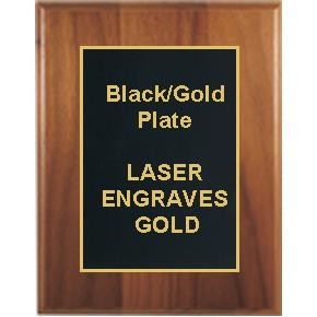 Cherry Plaque 5" x 7" - Black/Gold 4" x 6" Designer Plate