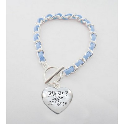 Enamel Heart Charm Bracelet