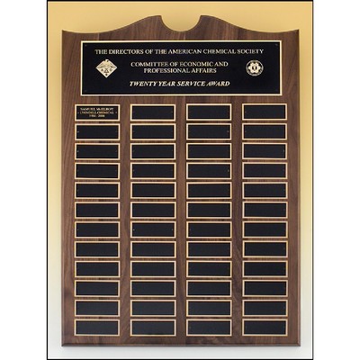 Walnut Perpetual 12 Plate Plaque (11" x 15")