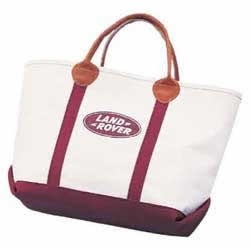 18 Oz. Natural Canvas Leather Handle Boat Tote Bag (23"x13"x8")