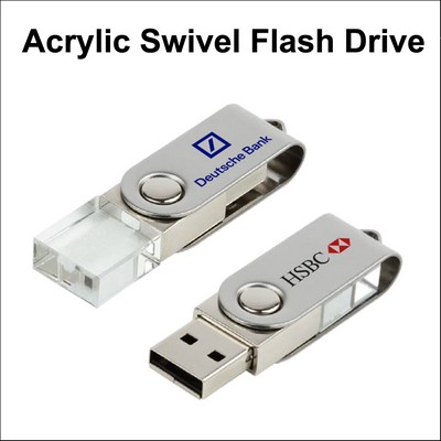 Acrylic Swivel Flash Drive - 8 GB