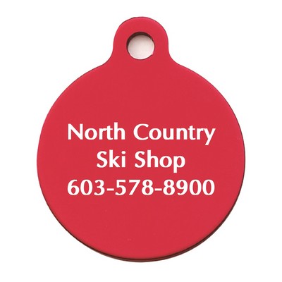 Extra Large Round with Loop Pet / ID Tag (1 1/2" x 1 3/4")