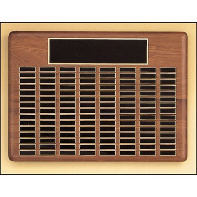 Solid Walnut Perpetual Plaque, 15 x 21", 36 plates