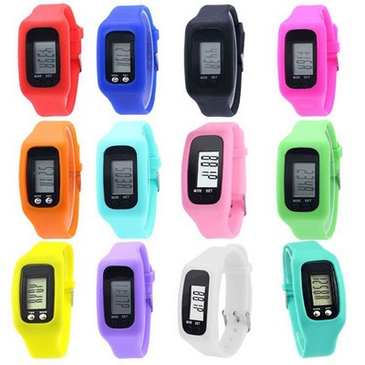 Silicone Watch w/Pedometer