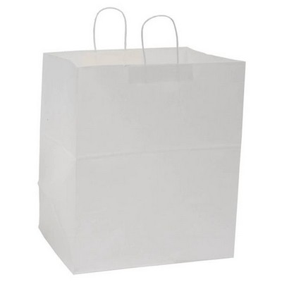 Food Service White Kraft Paper Grande Shopping Bag (16"x11"x18¼")