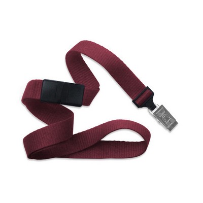 5/8" Blank Breakaway Lanyard w/Bulldog Clip (Maroon Red)