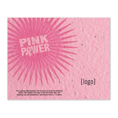 Pink Seed Paper Postcard