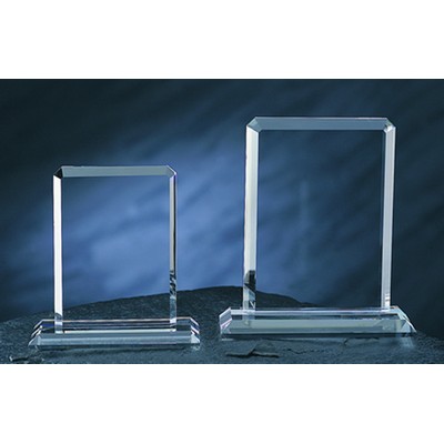 Rectangle Award optical crystal award/trophy.8"H