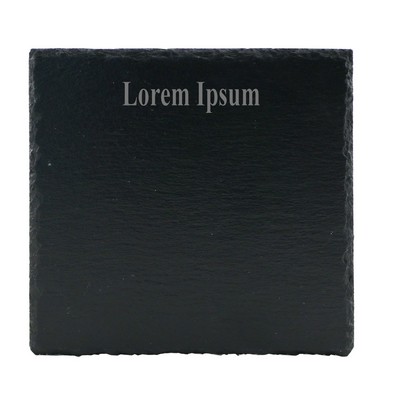 7¾" Coated Slate Square Plate