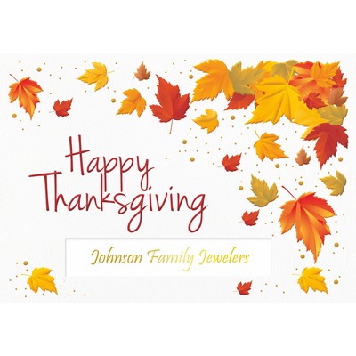 Classic-Bright Thanksgiving Leaves Greeting Card (5"x7")