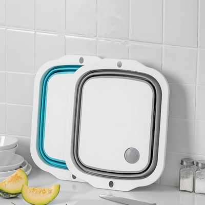 3 in 1 Collapsible Cutting Board, Washing Drain and Storage Basket