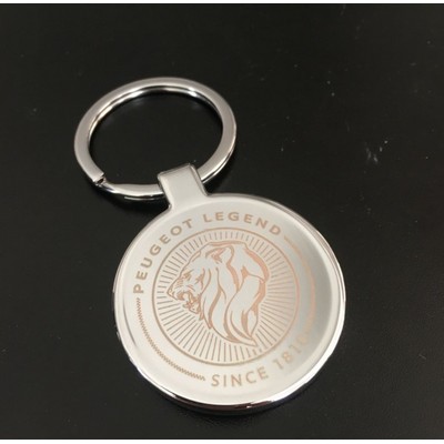 Round Shaped Stainless Steel Keychain