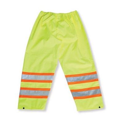 300 Denier Lime Green Polyester Rain Pants