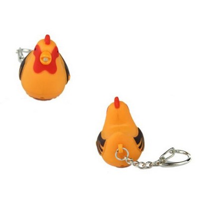 Rooster LED Sound Keychain