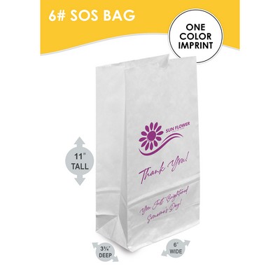 6# SOS Bag With One Color Printing