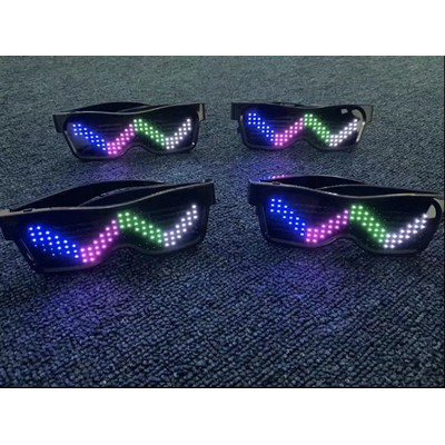 Bluetooth LED Glasses for Raves & Festivals w/Flashing Display Messages