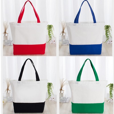 Fashionable Two-Tone Tote Bag