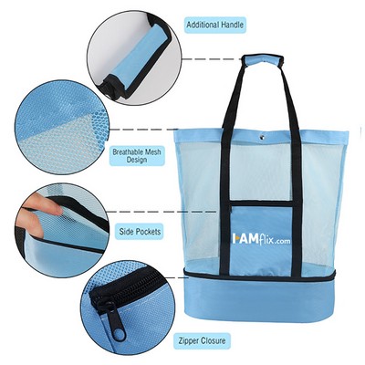 Mesh Tote Bags W/ Cooler