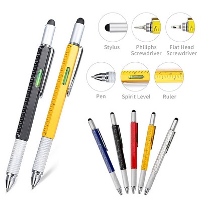 6 In 1 Multi-function Stylus Tool Pen w/ Screw Heads