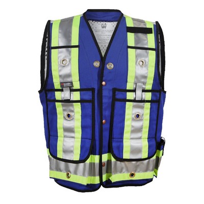 Royal Blue Poly Cotton Vest w/Mesh Back