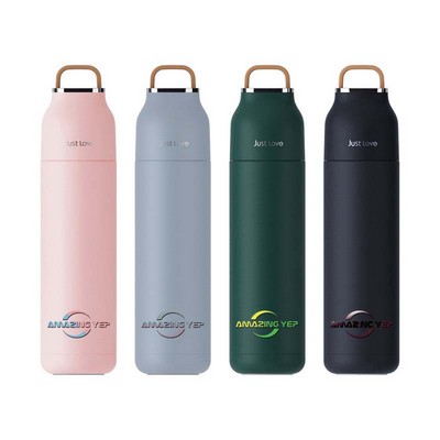 Insulated Stainless Bottle W/ Carrying Strap 17oz.