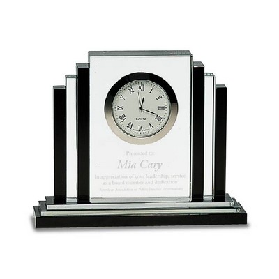 Cosmopolitan Optic Crystal Art Deco 6'" Clock