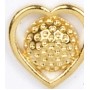 Heart w/Center Filigreed Circle Stock Casting Lapel Pin