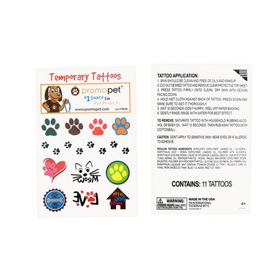 Pet Theme Temporary Tattoos