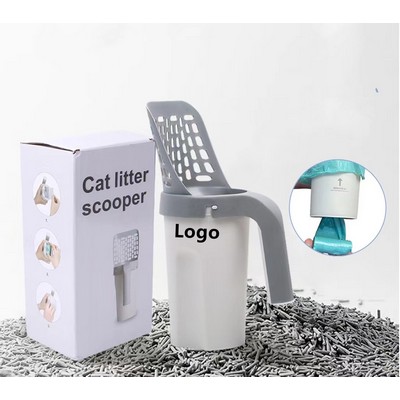 Cat Litter Scooper with Trash Container