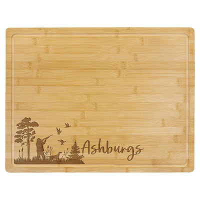 19.75" x 15" Bamboo Cutting Board with Drip Ring