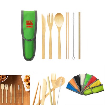 Bamboo Utensils Cutlery Set