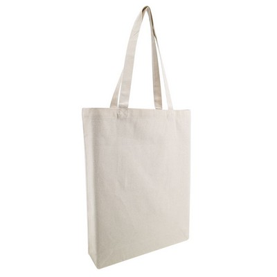 Midweight Recycled Canvas Gusseted Tote Natural-Bundle of 144-600+ Units