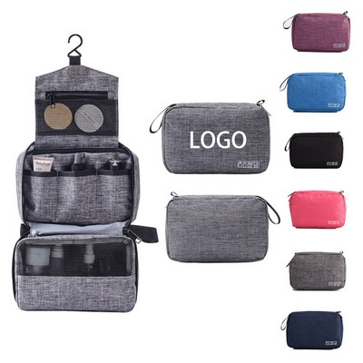 Convenient Hanging Oxford Cloth Toiletry Bag - Ideal for Traveling or Camping