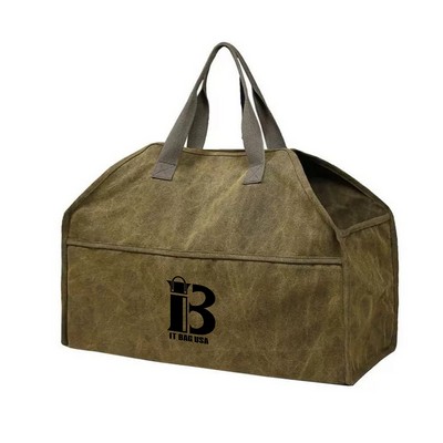 Portable Wood Firewood Canvas Bag