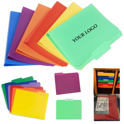 Plastic Colored File Folders - (6 Pack)