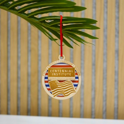 Layered Wood Ornament: Glitter