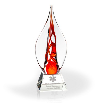 Avondale Art Glass Award - Clear Pyramid Base