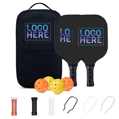 Carbon Fiber Pickleball Paddle Sets With Printing Of Bags