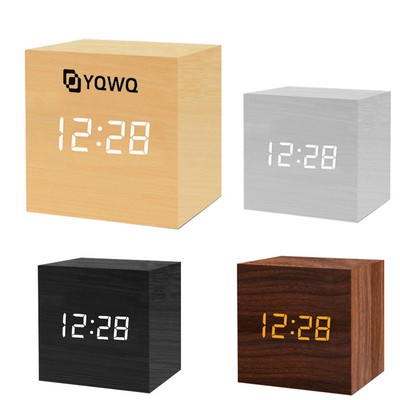 Cube Wooden Clock