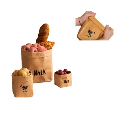 Washable Kraft Paper Thickness Grocery Bag