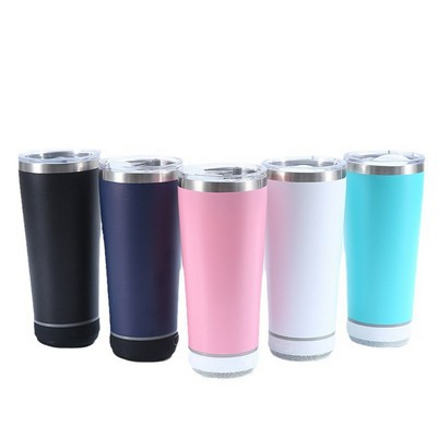 20 Oz. Vacuum Stainless Steel Tumbler with Wireless Speaker