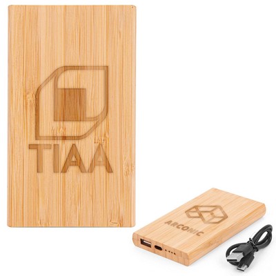 Thunder Bamboo 5,000 Mah Power Bank (Factory Direct - 10-12 Weeks Ocean)