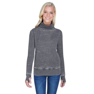 J America Ladies' Zen Fleece Cowl Neck