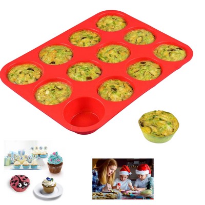 12 Cups Silicone Muffin Pan