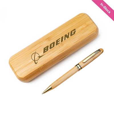 Bamboo Ball pen with Bamboo Case