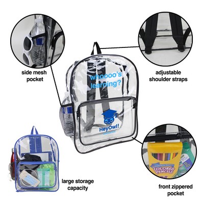 17" Heavy Duty Clear Backpack