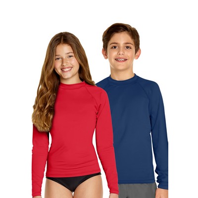 Wet Effect® Youth Long Sleeve Rash Guard Shirt UPF 50+