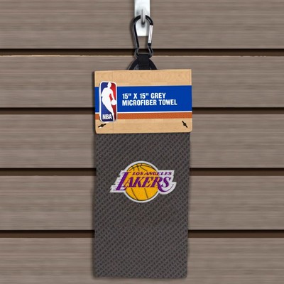 Nba - Golf Towel, 15"X15" Grey Microfiber