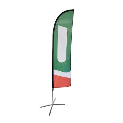 9 FT Custom Advertising Feather Flag Double Sided Flag Banner Alloy Pole Kit Set w/ Carry Bag