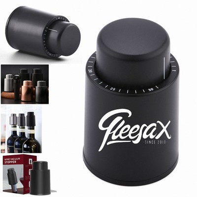 Vacuum Wine Bottle Stopper With Time Scale